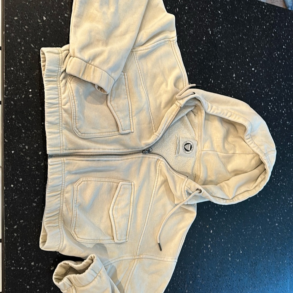 Urban outfitters crop hoodie size medium khaki